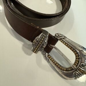 Vintage Donna Katz Brown Leather Belt